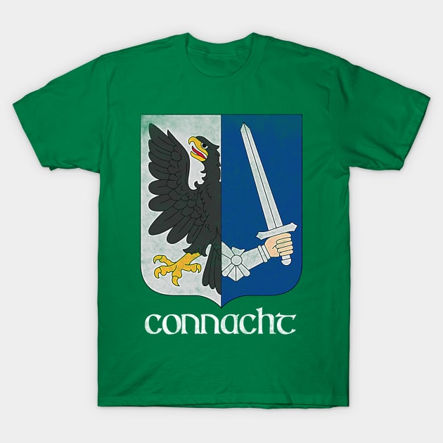 Connacht  / Irish Vintage Style Crest Coat Of Arms Design T-Shirt by feck!